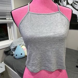 Grey tank crop top